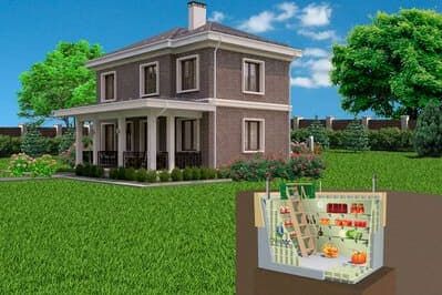 Внешний вид и устройство Гринлос Погреб Погреб ЛК 4000*1500*2000