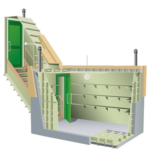 Внешний вид и устройство Гринлос Погреб ДТ 5000*2000*2000